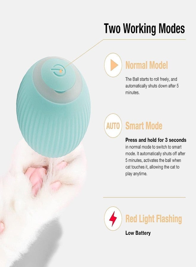 Scribify Interactive Smart Cat Ball,Quiet Cat Toys for Indoor Cats Adult Automatic 360° Rotating Kitten Toys,Intelligent Automatic Mobile Ball USB Charging Pet Toy,Fun Gift for Kitten - Image 2